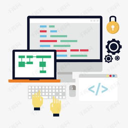 矢量电脑编程素材免费下载 高清PSD装饰图案与编程灵感